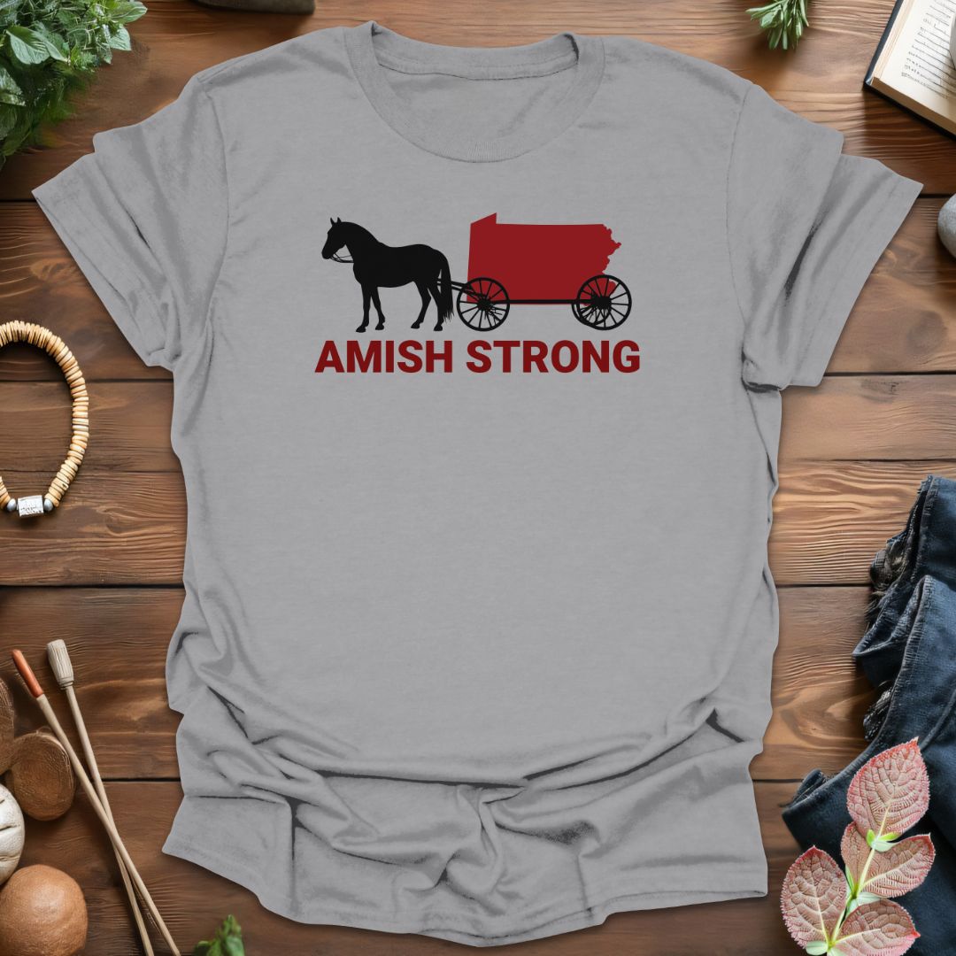 Amish Strong Horse Buggy T-Shirt