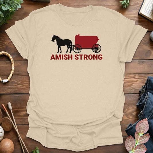 Amish Strong Horse Buggy T-Shirt