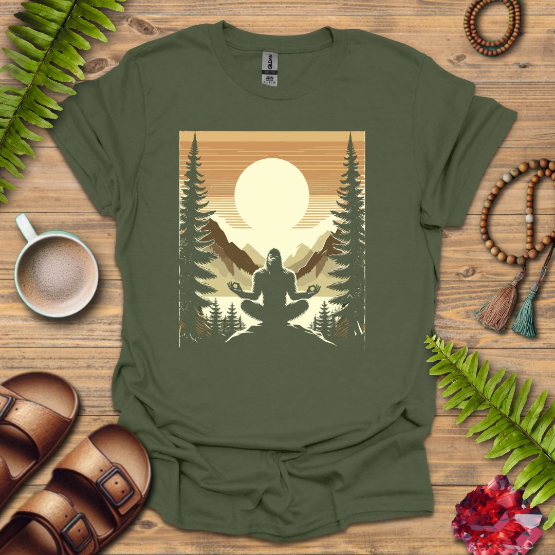 Sasquatch Meditating T-Shirt